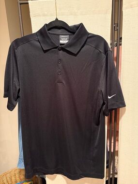 Nike Black Men's Polo with Swoosh